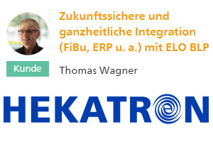 Hekatron Technik GmbH: Vortrag ECM-Fachkongress zum Thema ERP-Integration mit dem ELO BLP